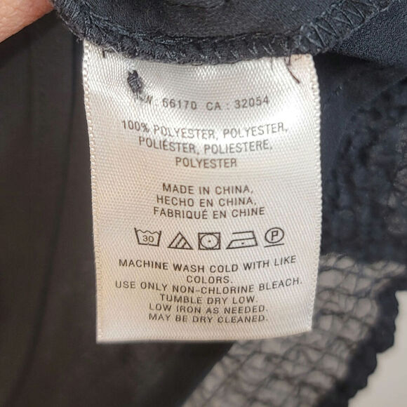 MAEVE FLUTTER RUFFLE CRINKLE SHEER IN BLACK, SZ 10P - Picture 6 of 13